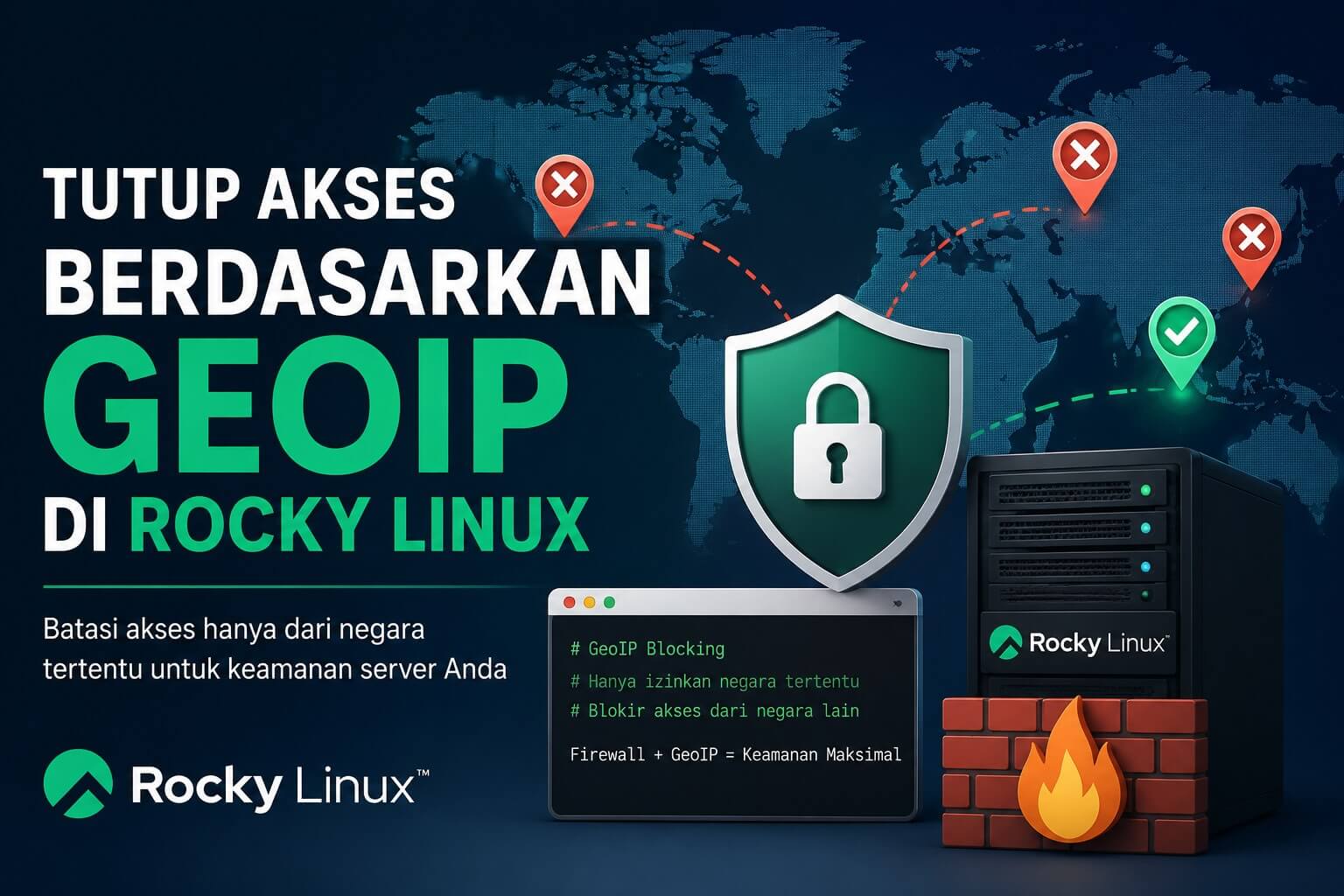 Cara Blokir Akses Berdasarkan GeoIP di Rocky Linux