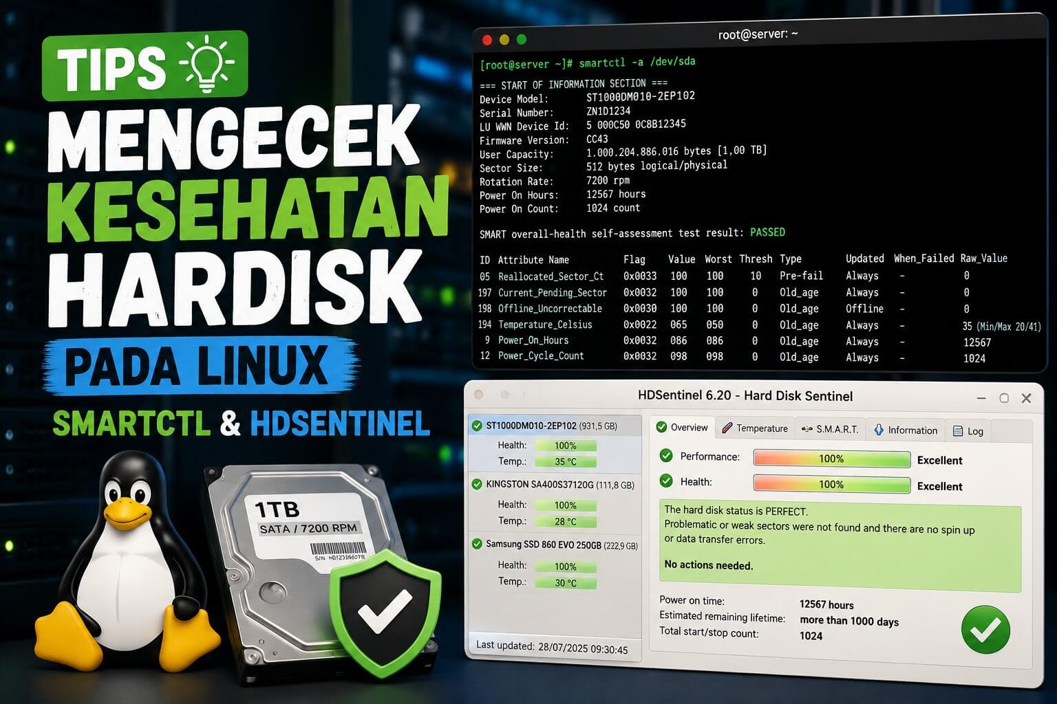 Cara Mengecek Kesehatan Harddisk di Linux